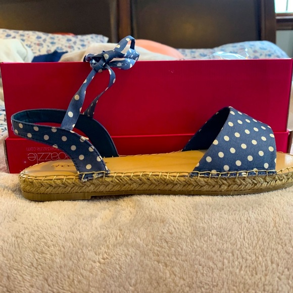 ShoeDazzle lace up sandals - Picture 1 of 3